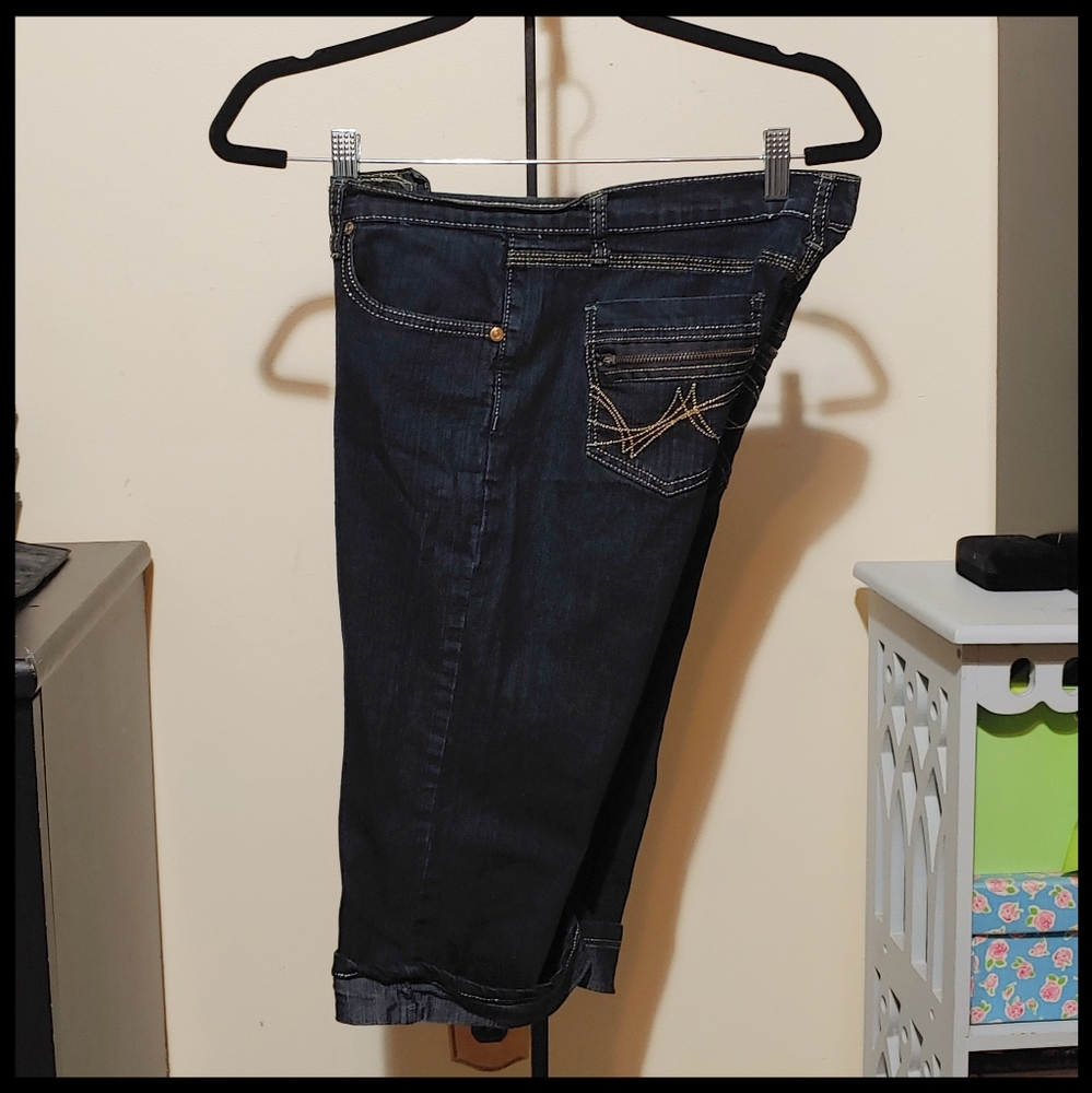 Tough Club Gold Stitching Capris